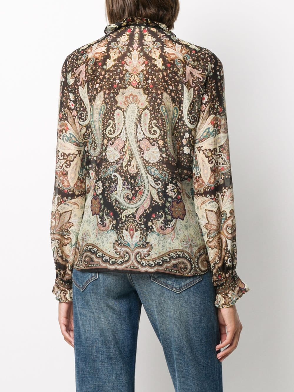 paisley print blouse - 4