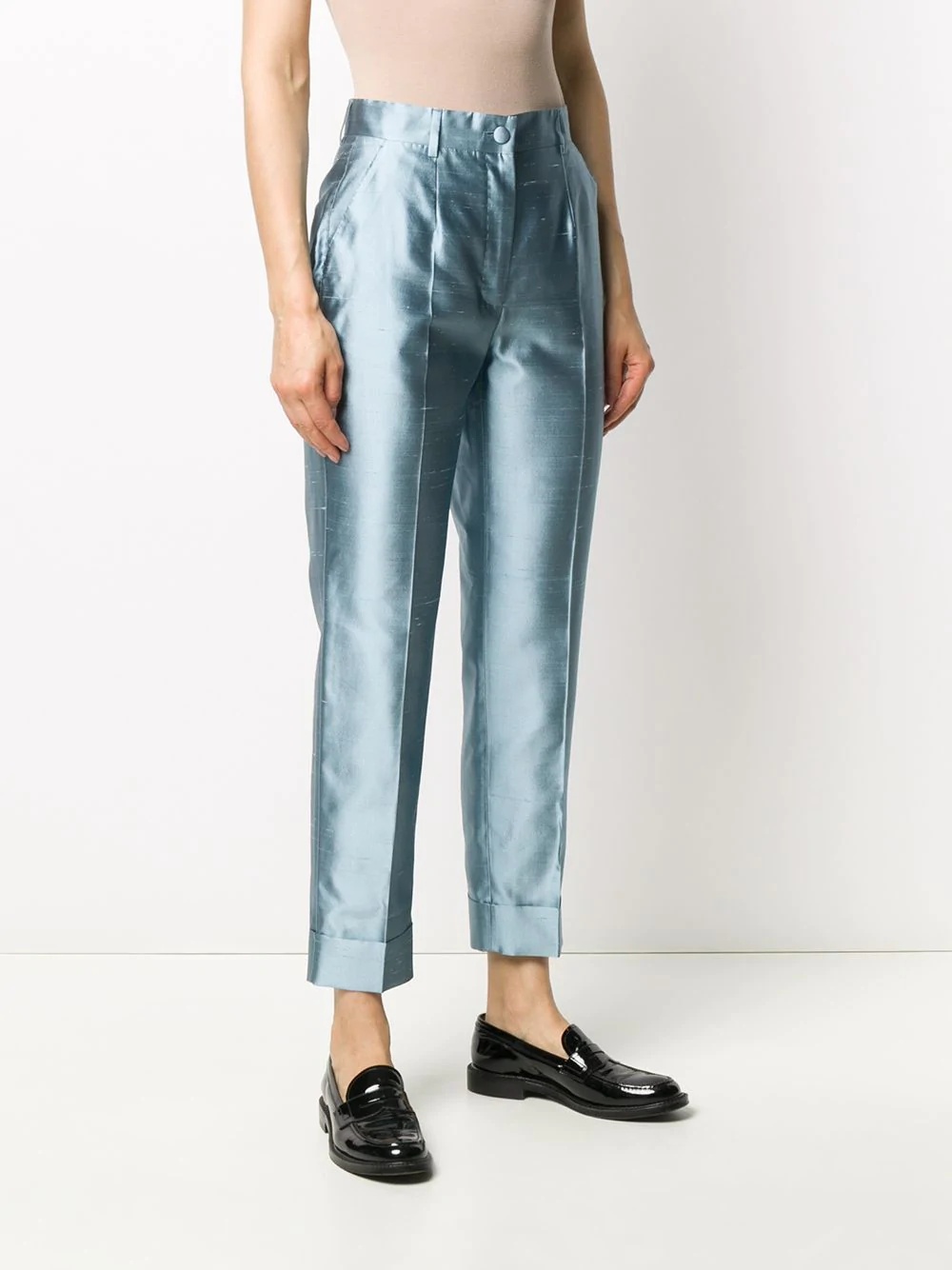 high-waisted tapered trousers - 3