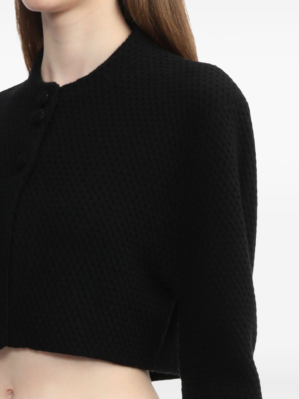 logo-appliqué cardigan - 5