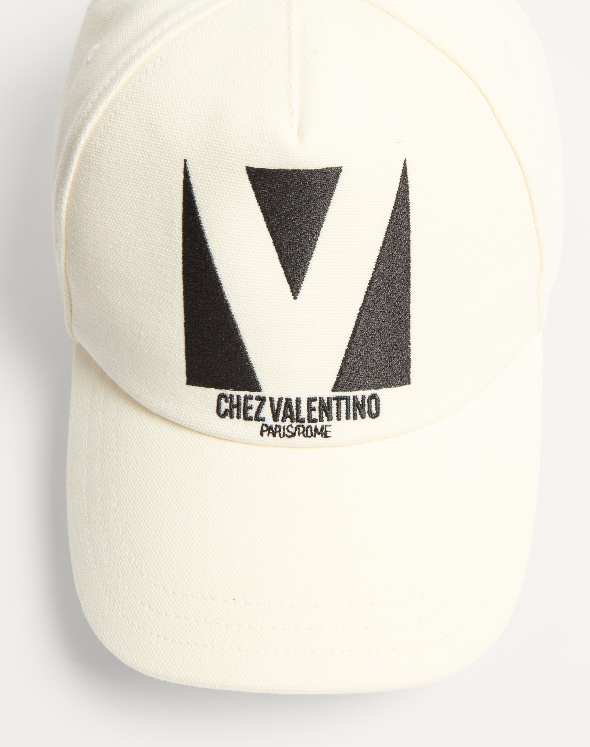 CHEZ VALENTINO COTTON BASEBALL CAP WITH EMBROIDERY - 5