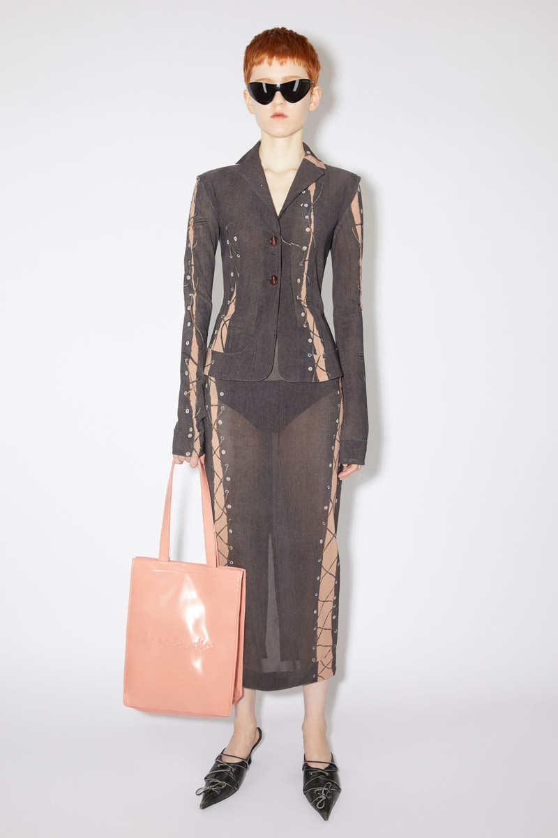 Logo shoulder tote bag - Salmon pink 2