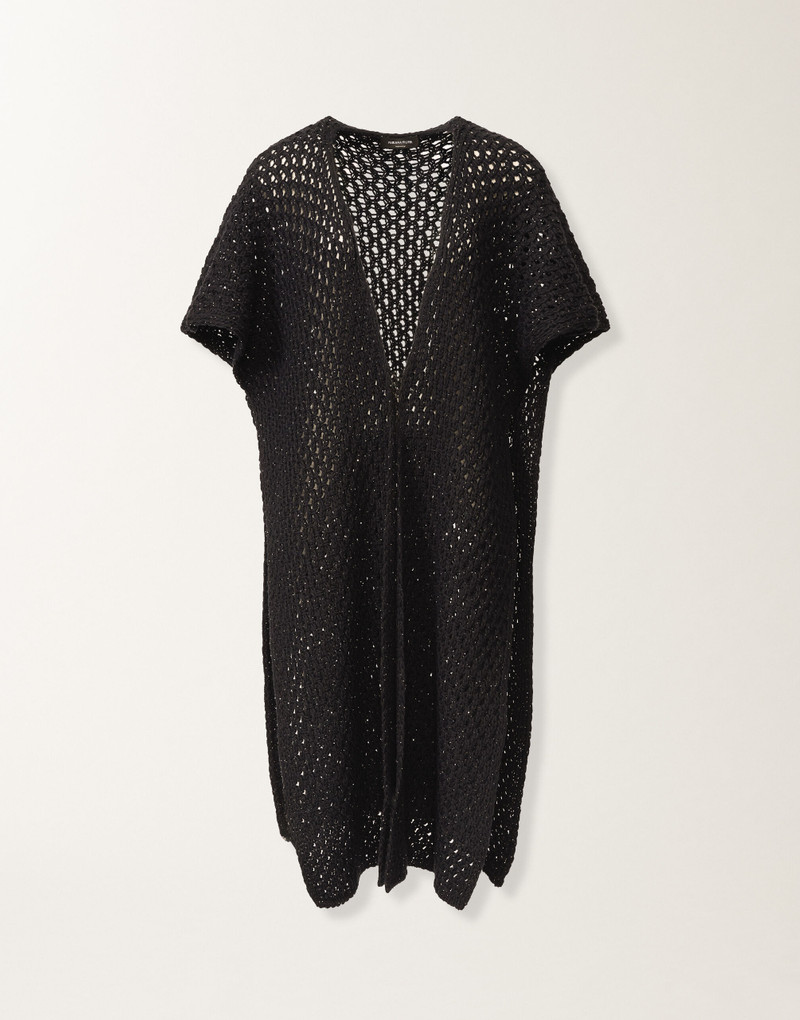 Cape in Platinum and midnight blue micro sequins 1
