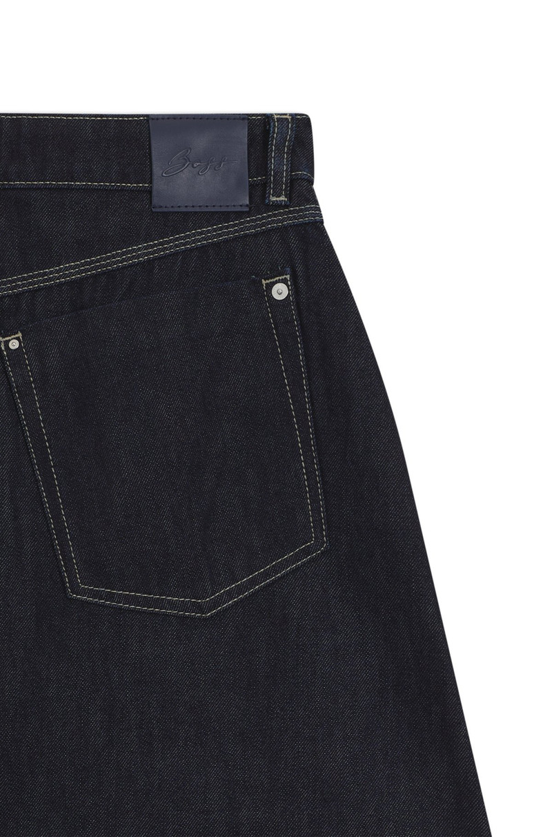 BOSS BLUE BALLOON-LEG JEANS IN BLUE RIGID DENIM outlook