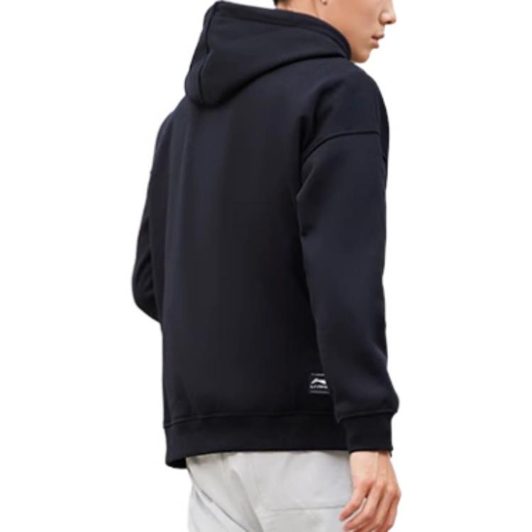Li-Ning I Never Walk Backwards Graphic Hoodie 'Black' AWDR857-4 - 5