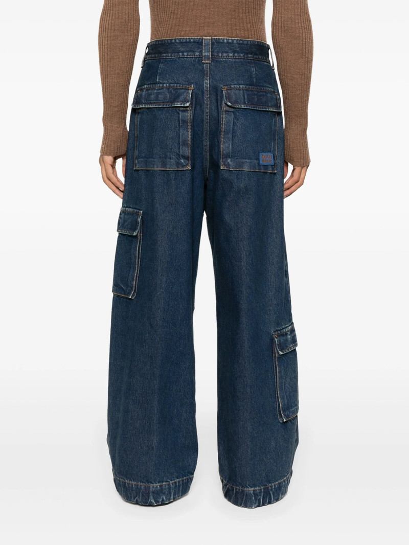 GUCCI Logo-patch Cotton Wide-leg Jeans outlook