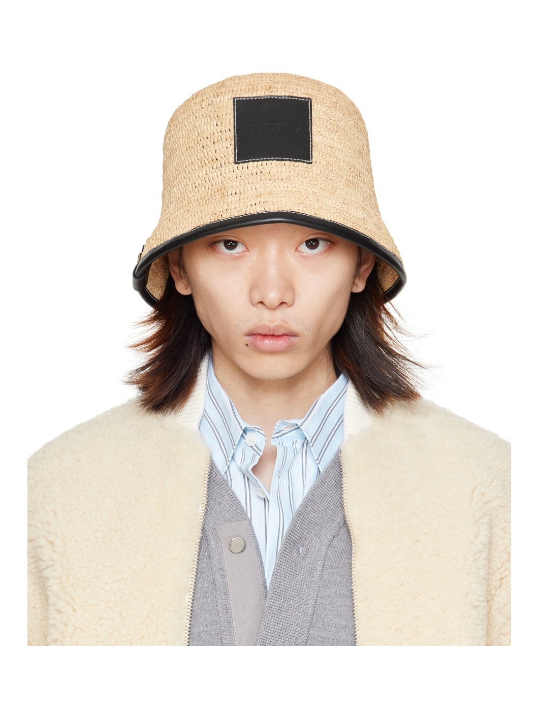 Beige & Black 'Le bob Soli' Hat - 1