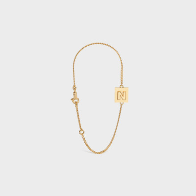 CELINE Alphabet N Bracelet in Brass outlook