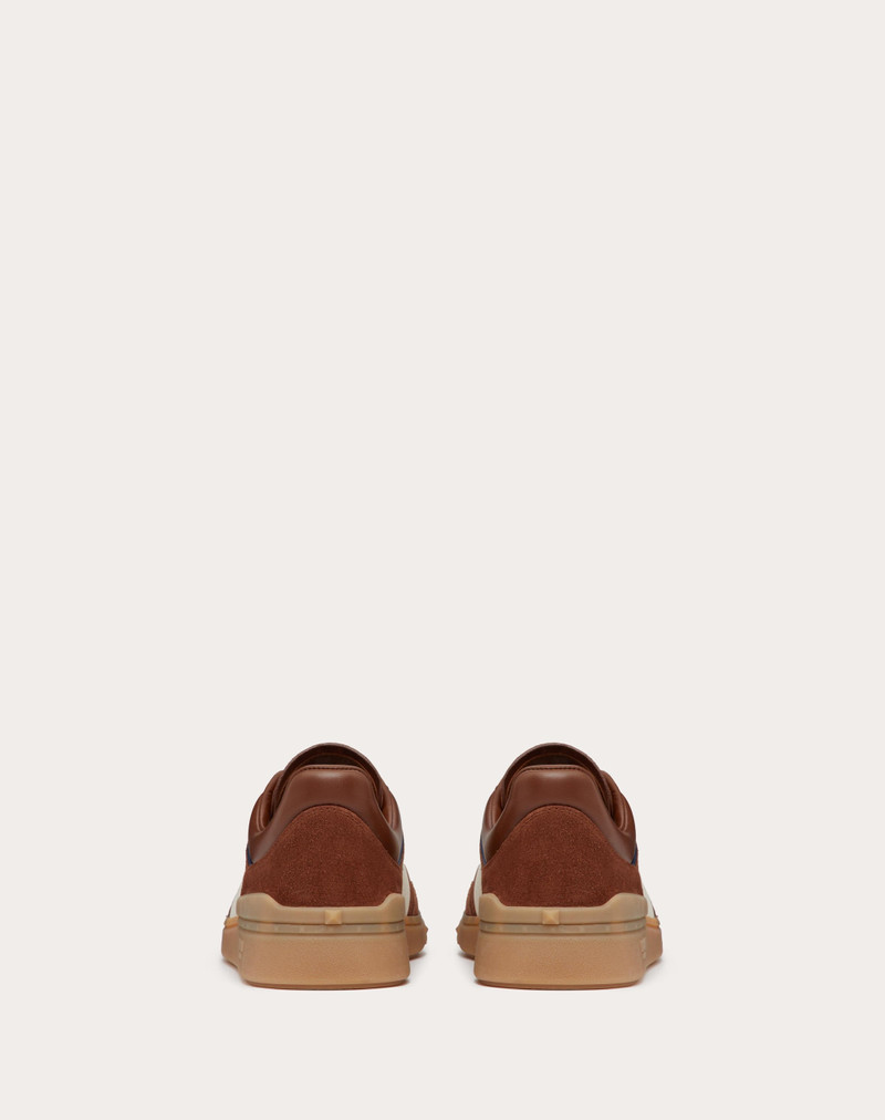 UPVILLAGE LOW TOP SNEAKER IN SPLIT LEATHER AND CALFSKIN NAPPA LEATHER 3