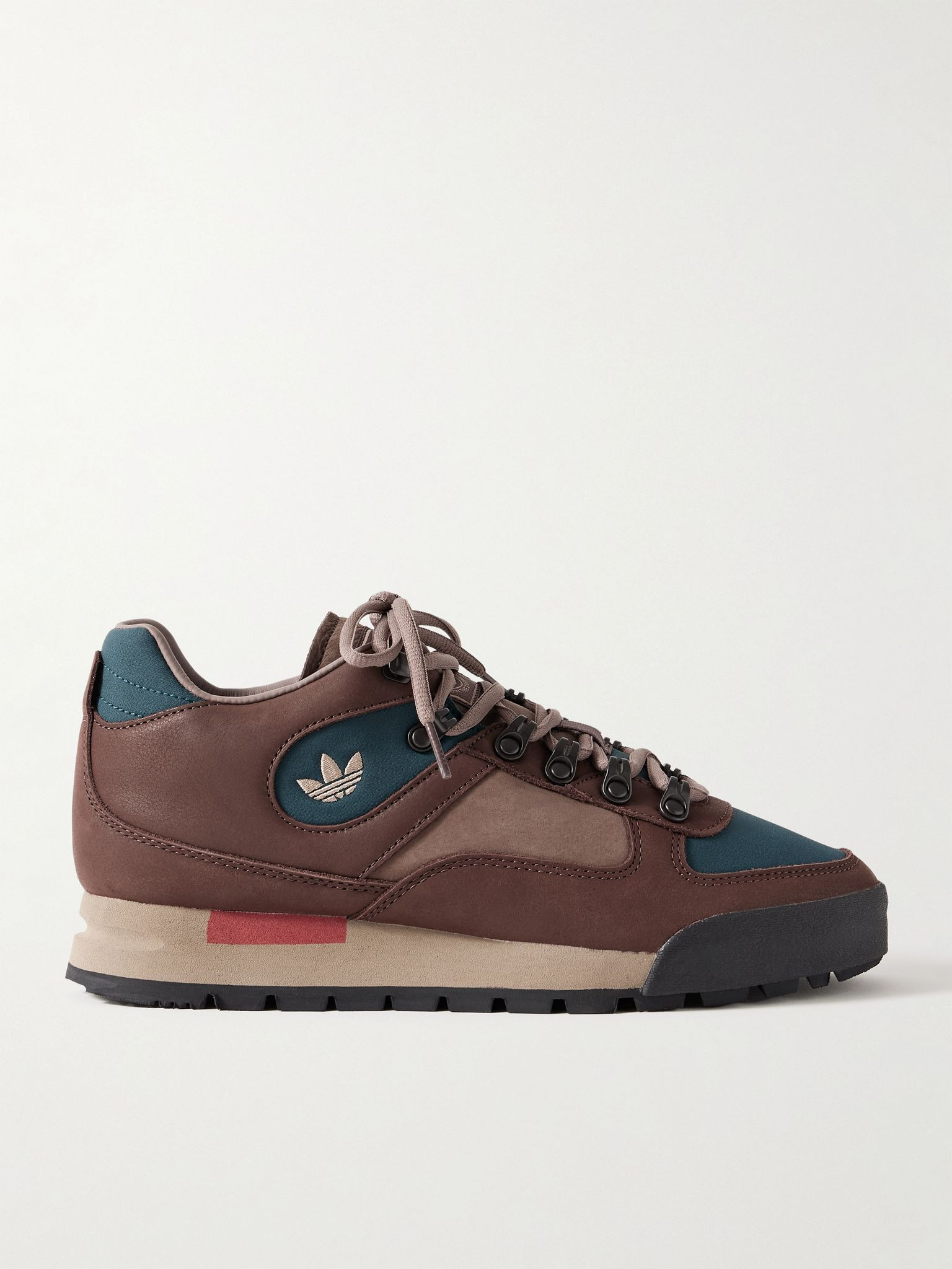 Grisedale Spezial Suede and Satin-Trimmed Nubuck Sneakers Brown - 1