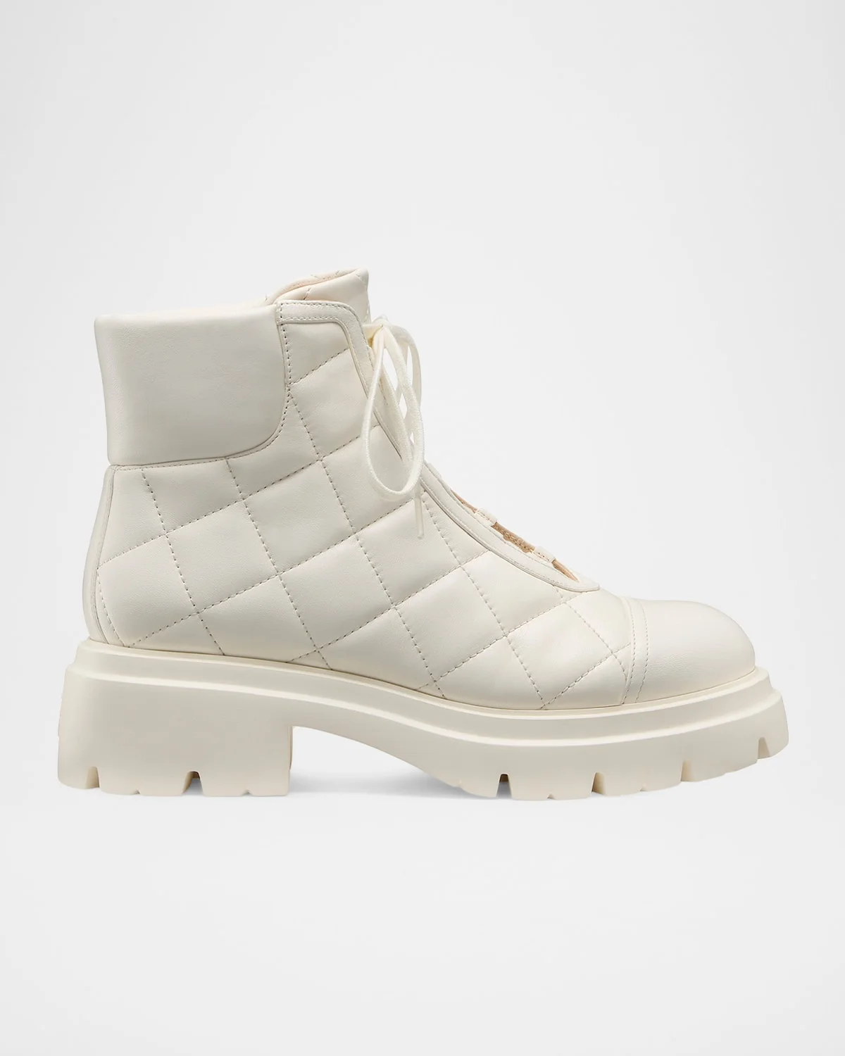 Hudson Quilted Leather Hiker Booties - 1