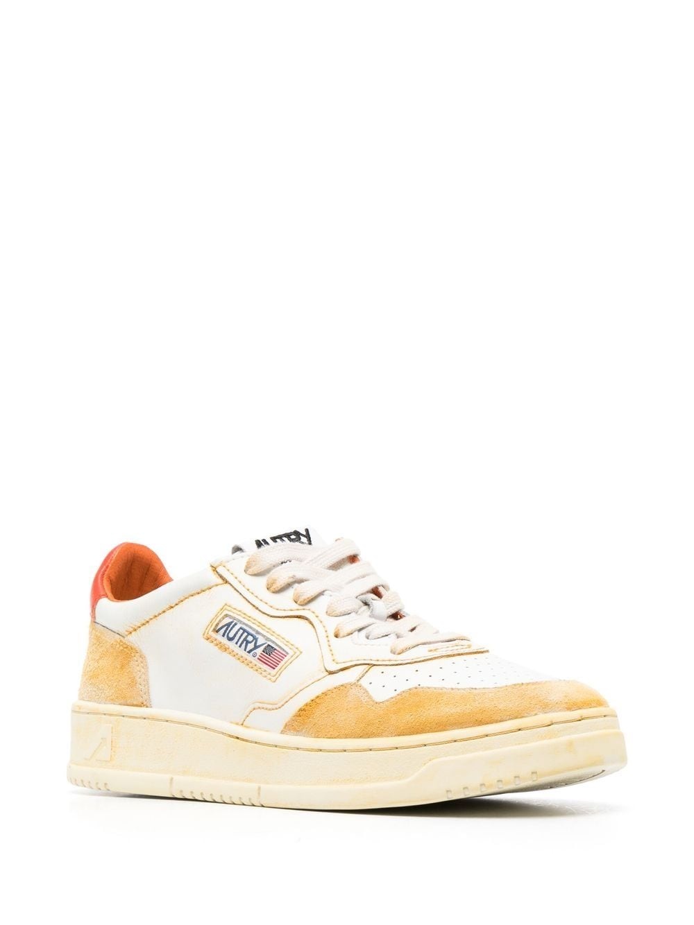 colour-block low-top sneakers - 2