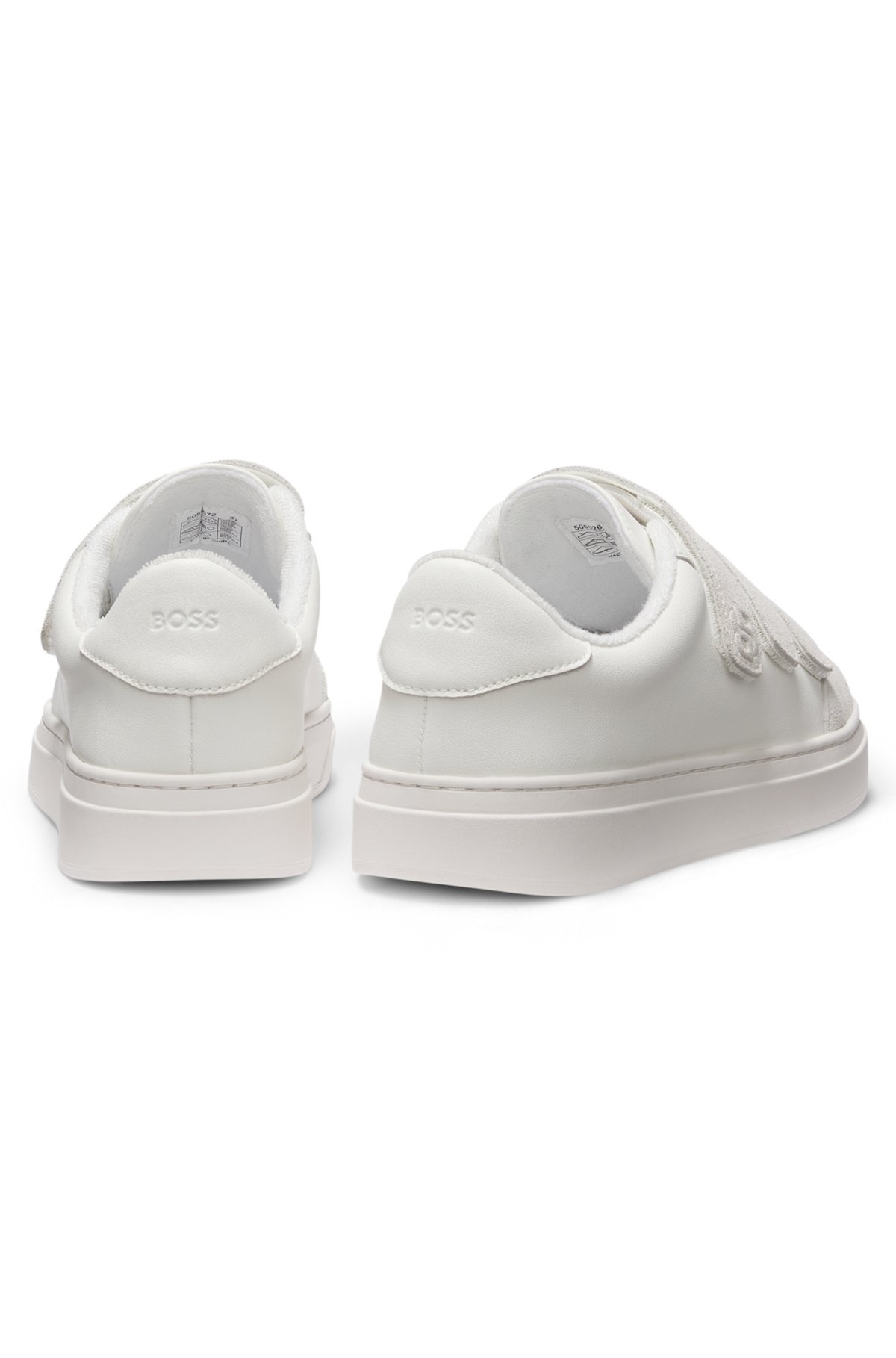 LEATHER TRAINERS WITH RIPTAPE STRAPS IN SUEDE - 4