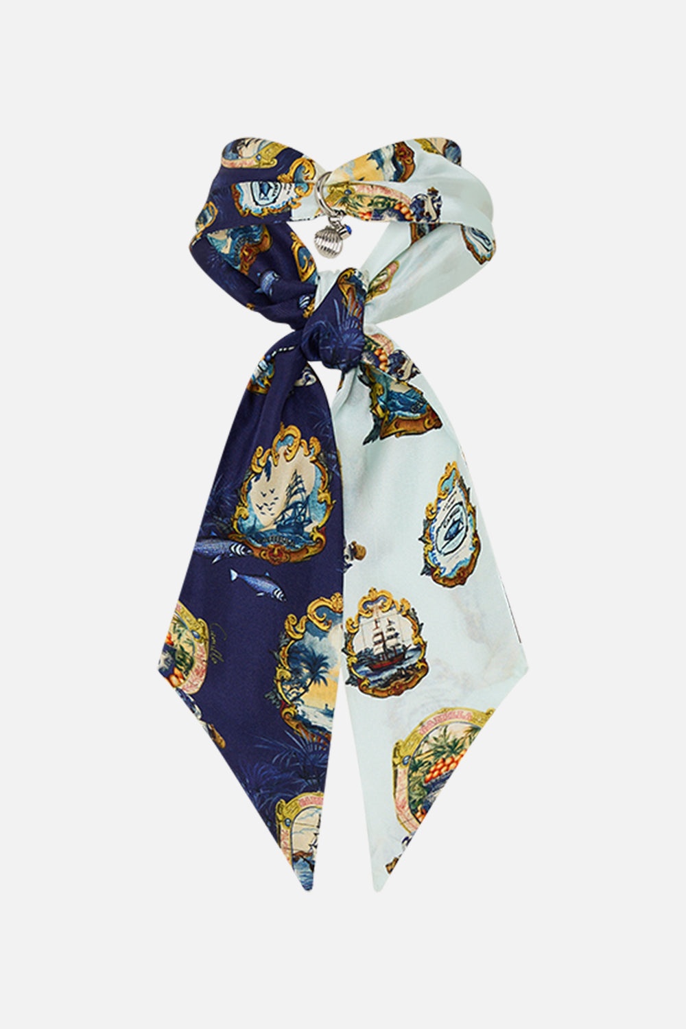 SKINNY NECK SCARF WITH TRINKET - 2