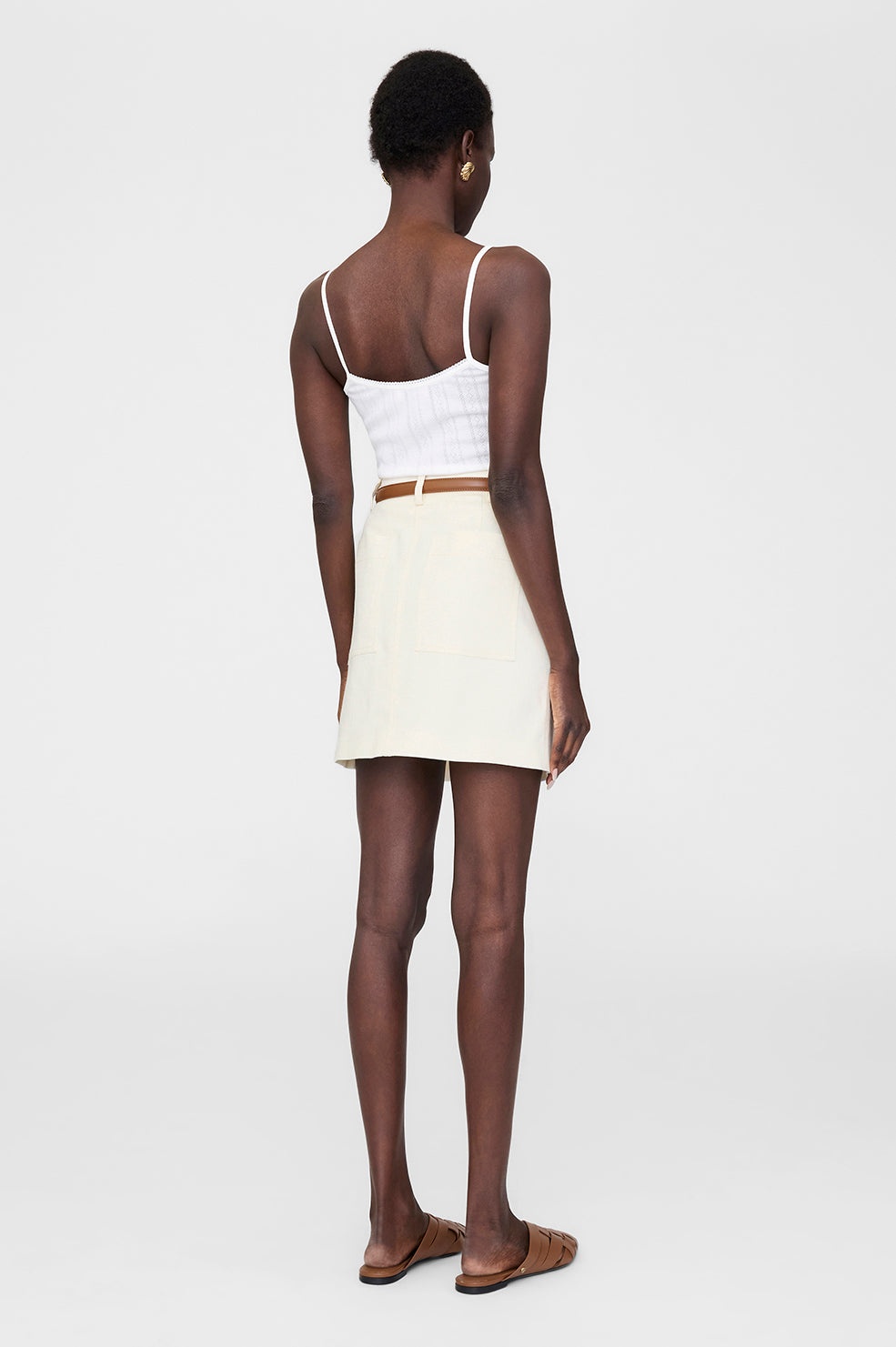 Zaire Mini Skirt - Cream - 3