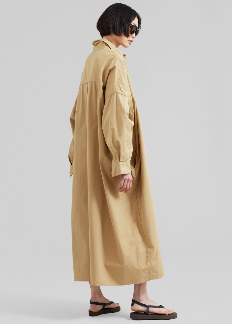 Kason Oversized Shirt Dress - Sahara 8