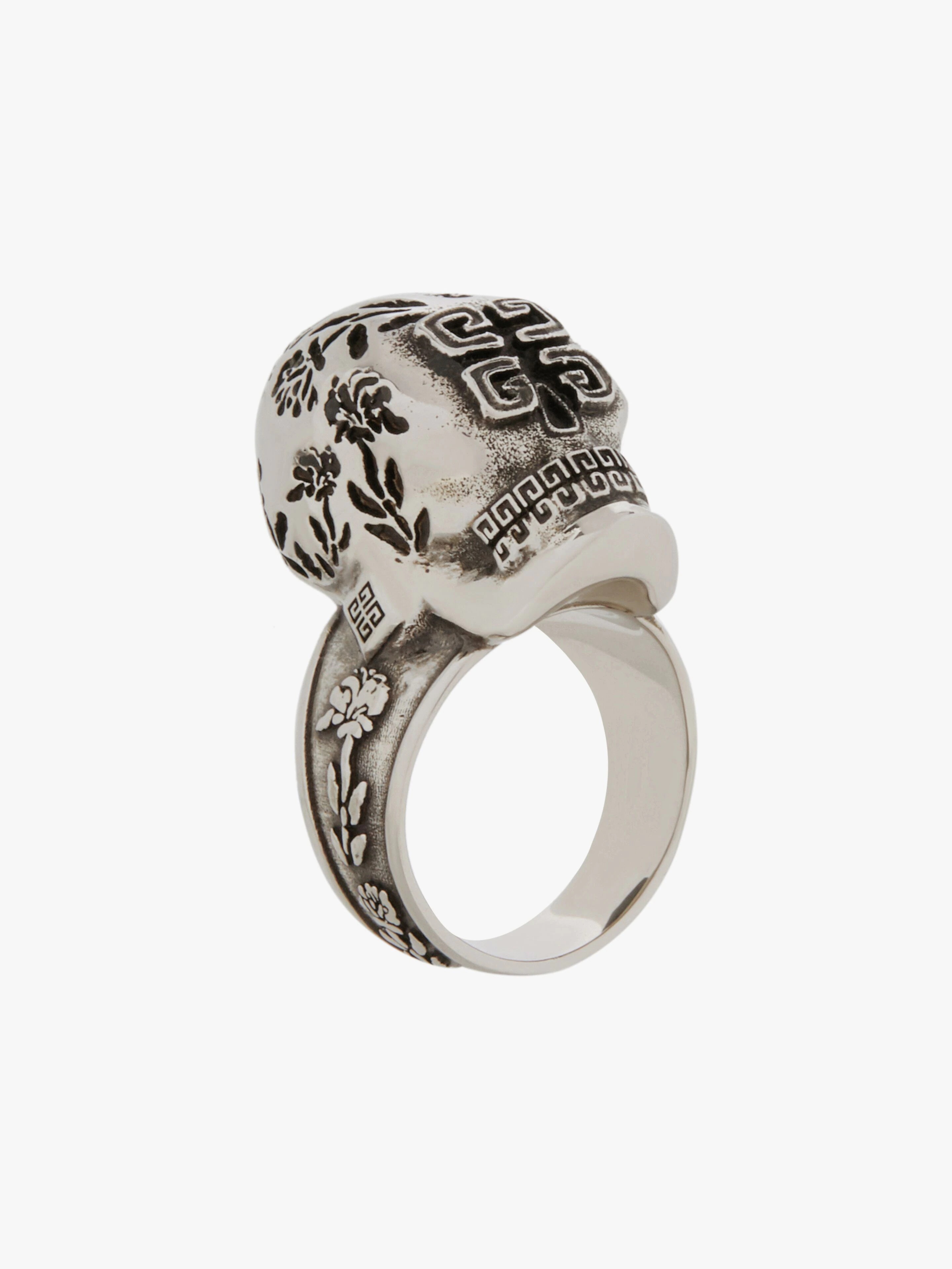 ENGRAVED RING IN METAL WITH 4G SKULL - 5