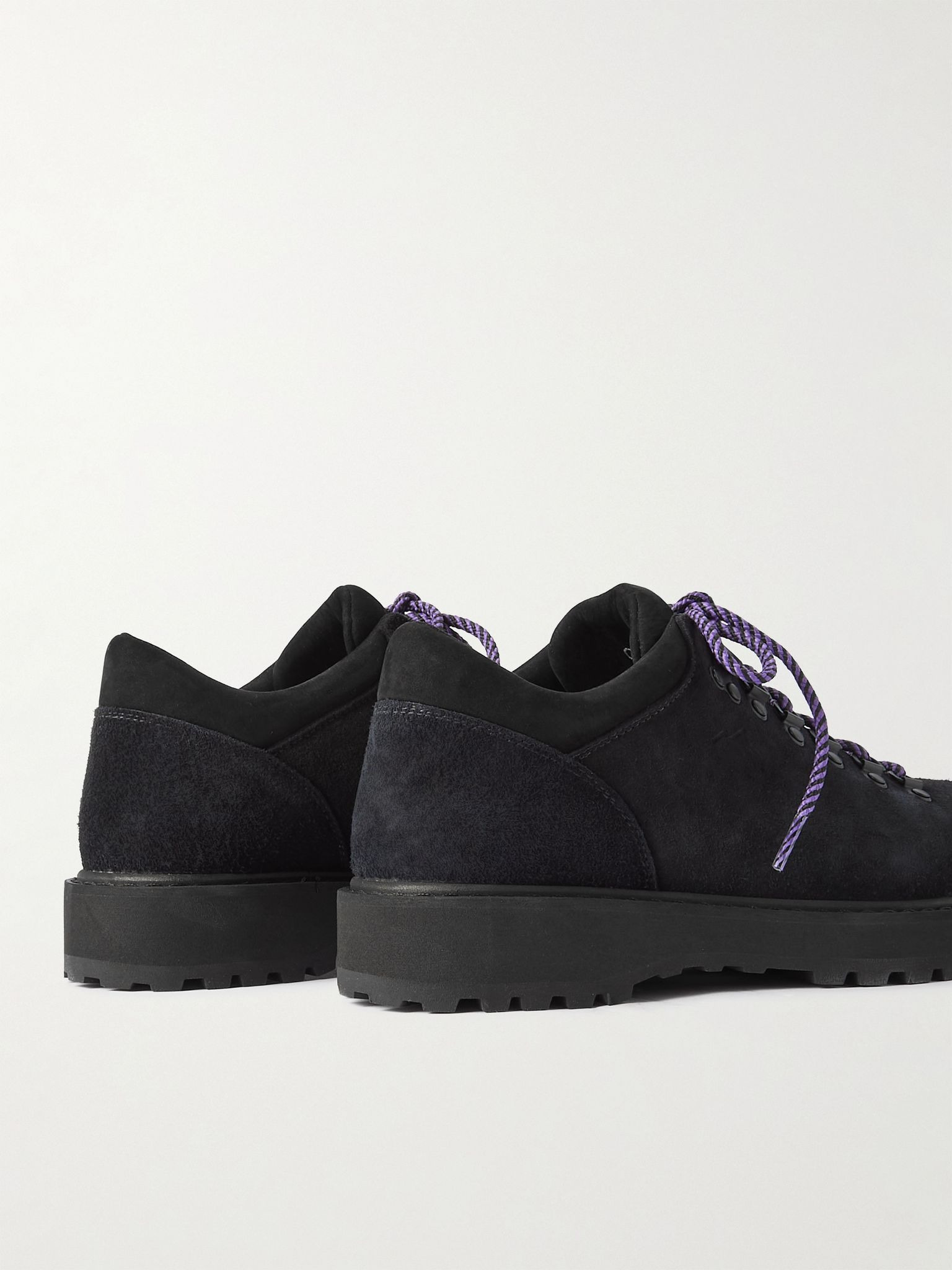 Cornaro Rubber-Trimmed Suede Sneakers Black - 5