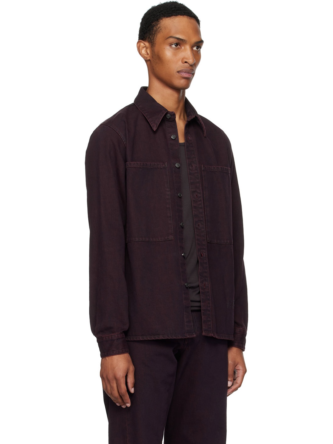 Burgundy Faded Shirt - 2