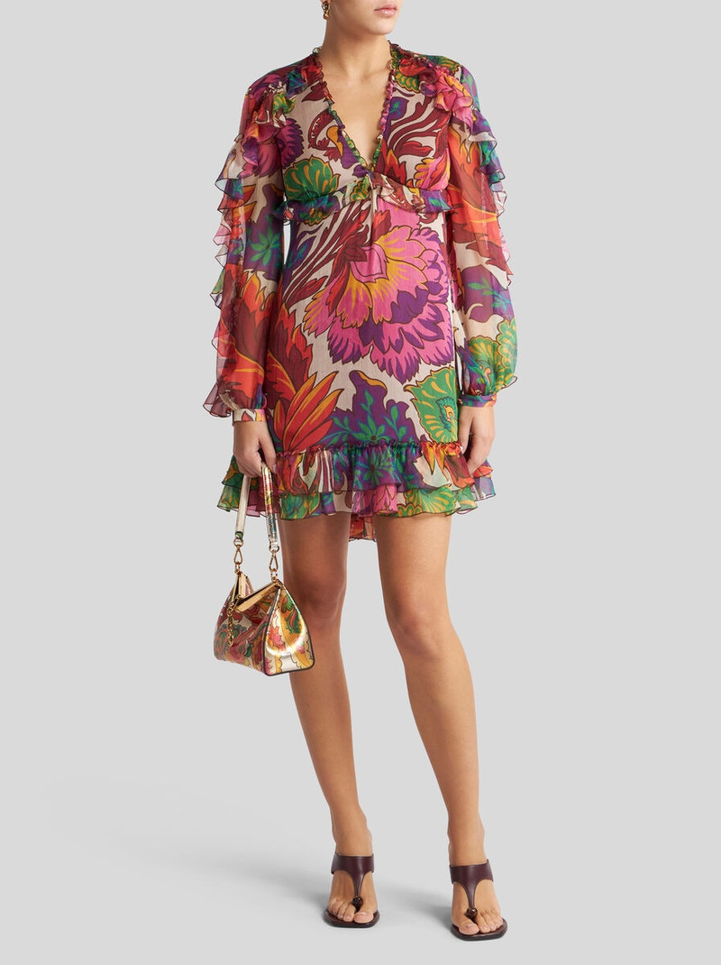 Etro MINI DRESS WITH MAXI FLORAL PRINT outlook