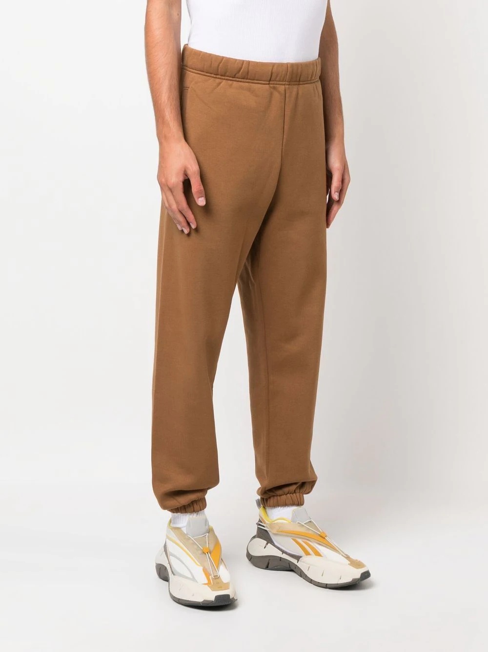 embroidered-logo cotton track pants - 3