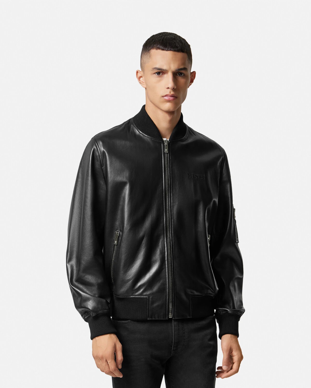 Leather Bomber Jacket - 4