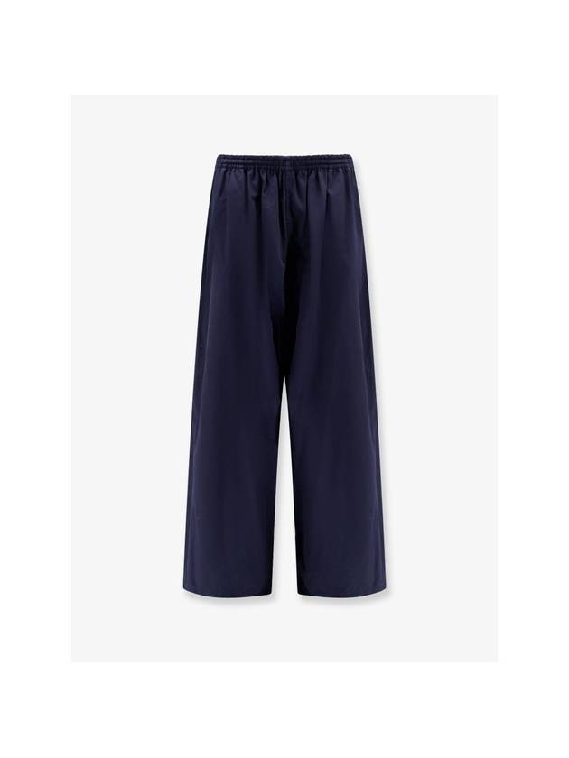 Cotton Straight Pants Blue - 1