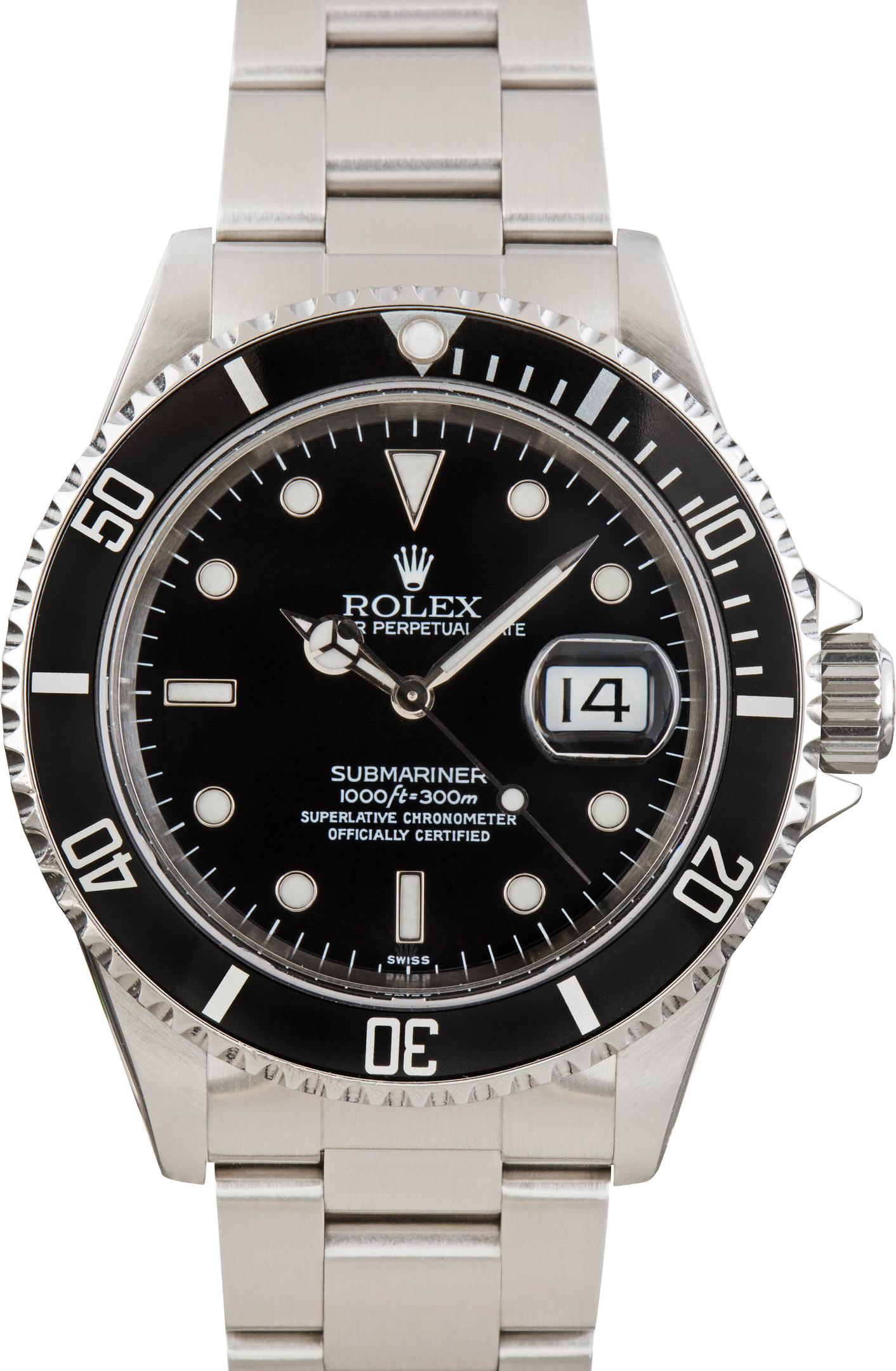 Pre-owned Rolex Submariner Ref 16610 Black Dial - 1