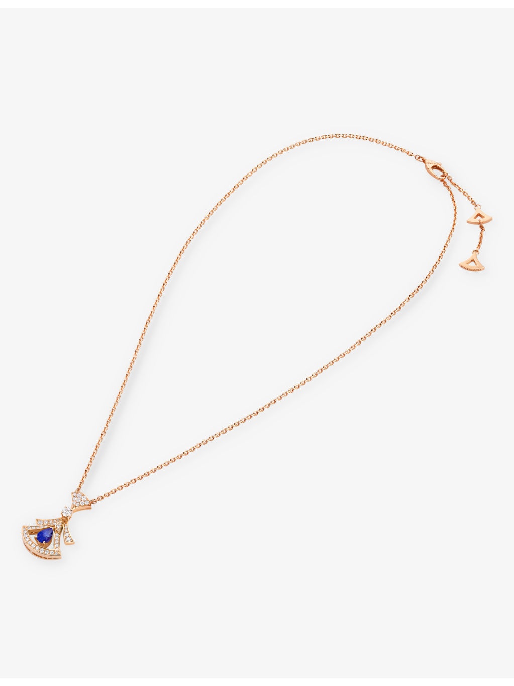 Divas’ Dream 18ct rose-gold, 0.46ct brilliant-cut diamond and tanzanite pendant necklace - 3