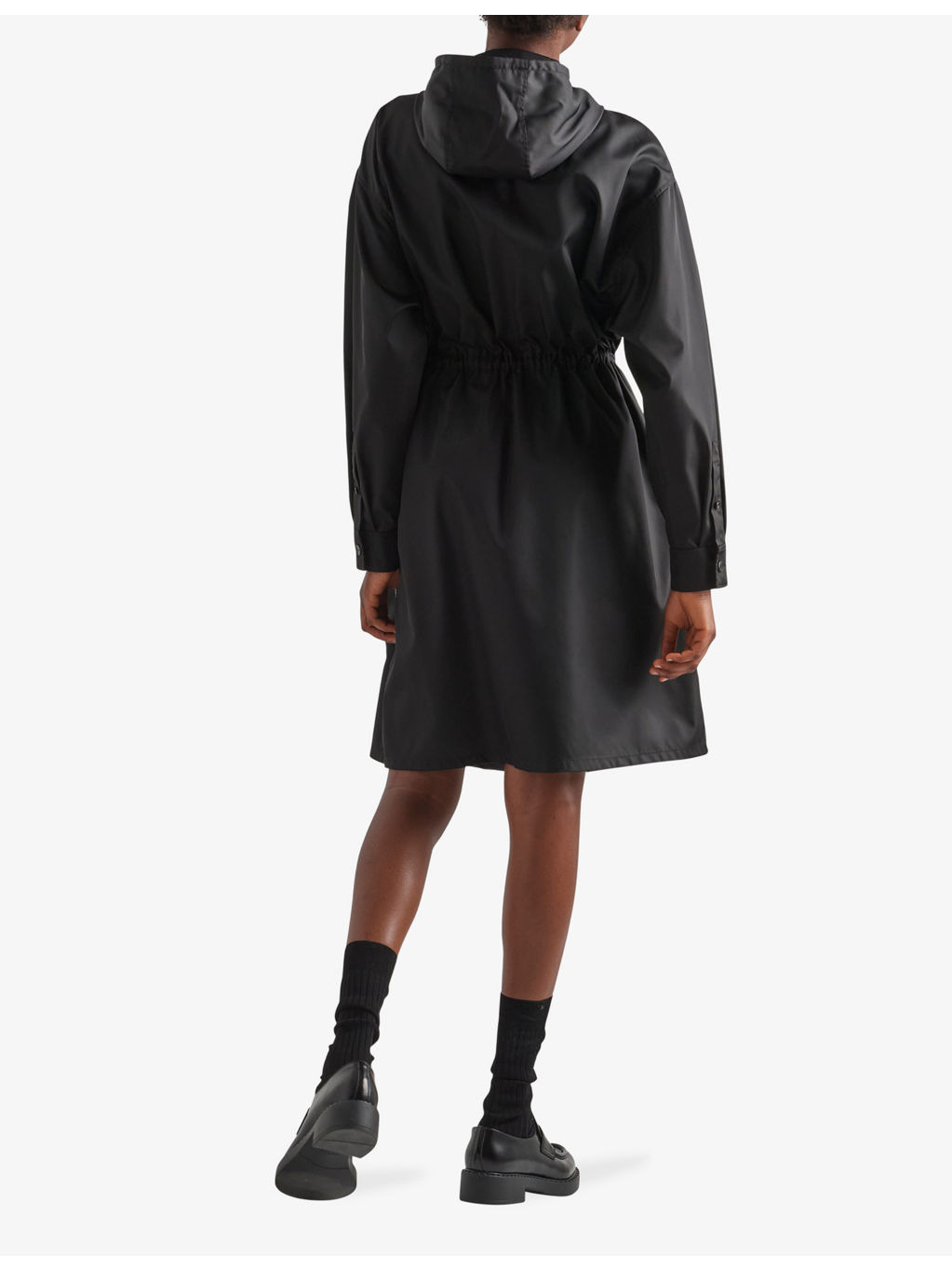 Re-Nylon logo-badge relaxed-fit recycled-nylon raincoat - 4
