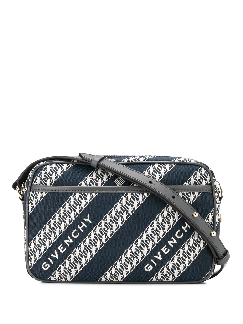 chain print cross-body bag - 1