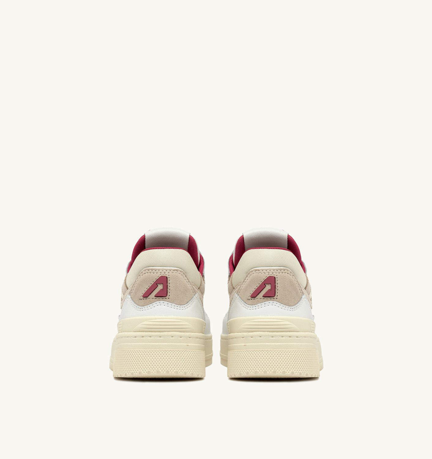 CLC LOW SNEAKERS IN WHITE LEATHER AND SAND SUEDE - 3