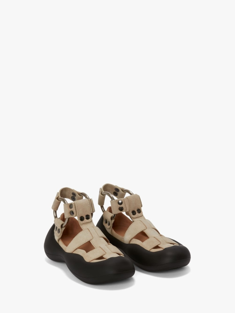 BUBBLE SUEDE FLAT SANDALS 3