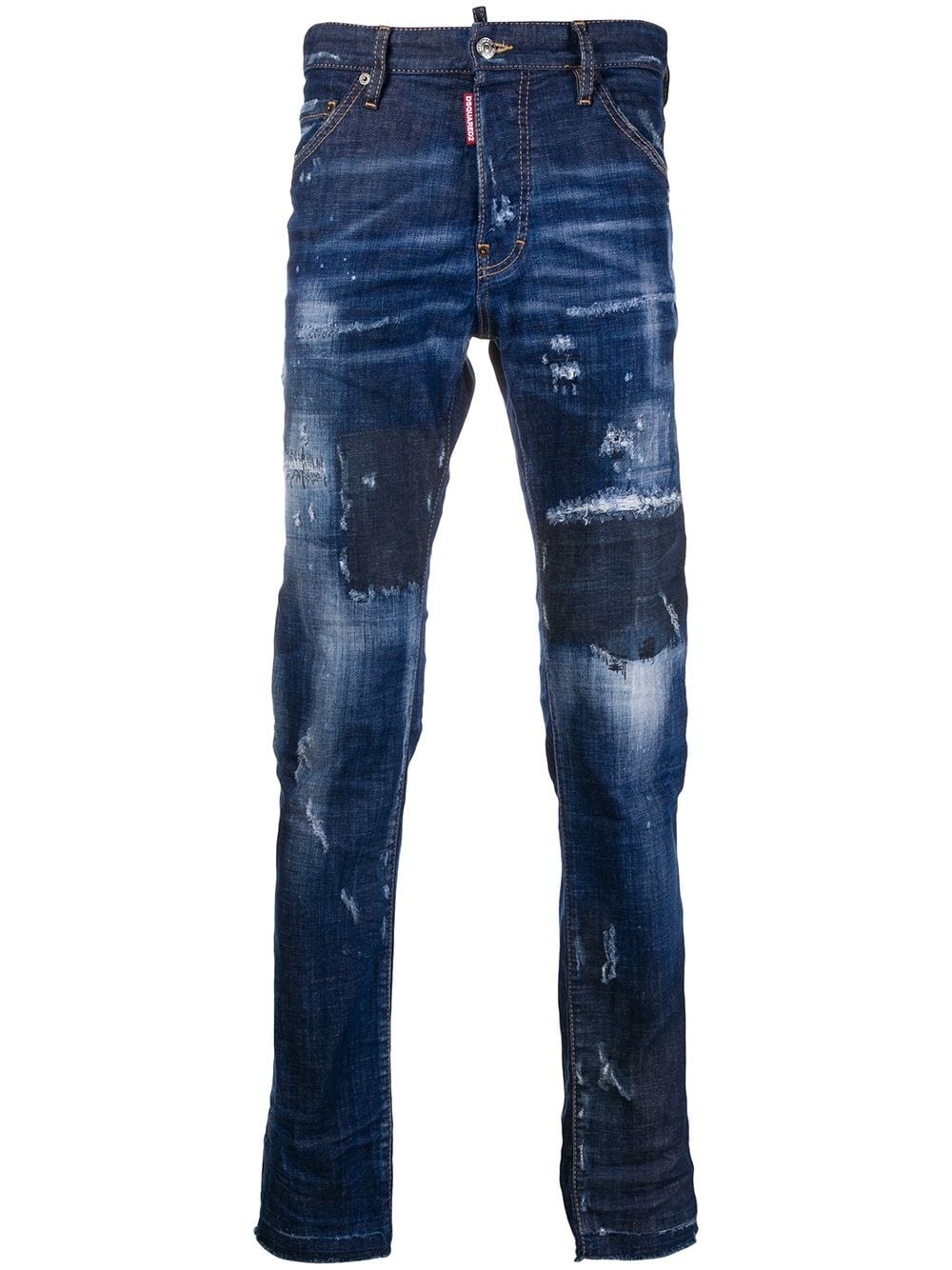 Kiss Ass distressed slim fit jeans - 1