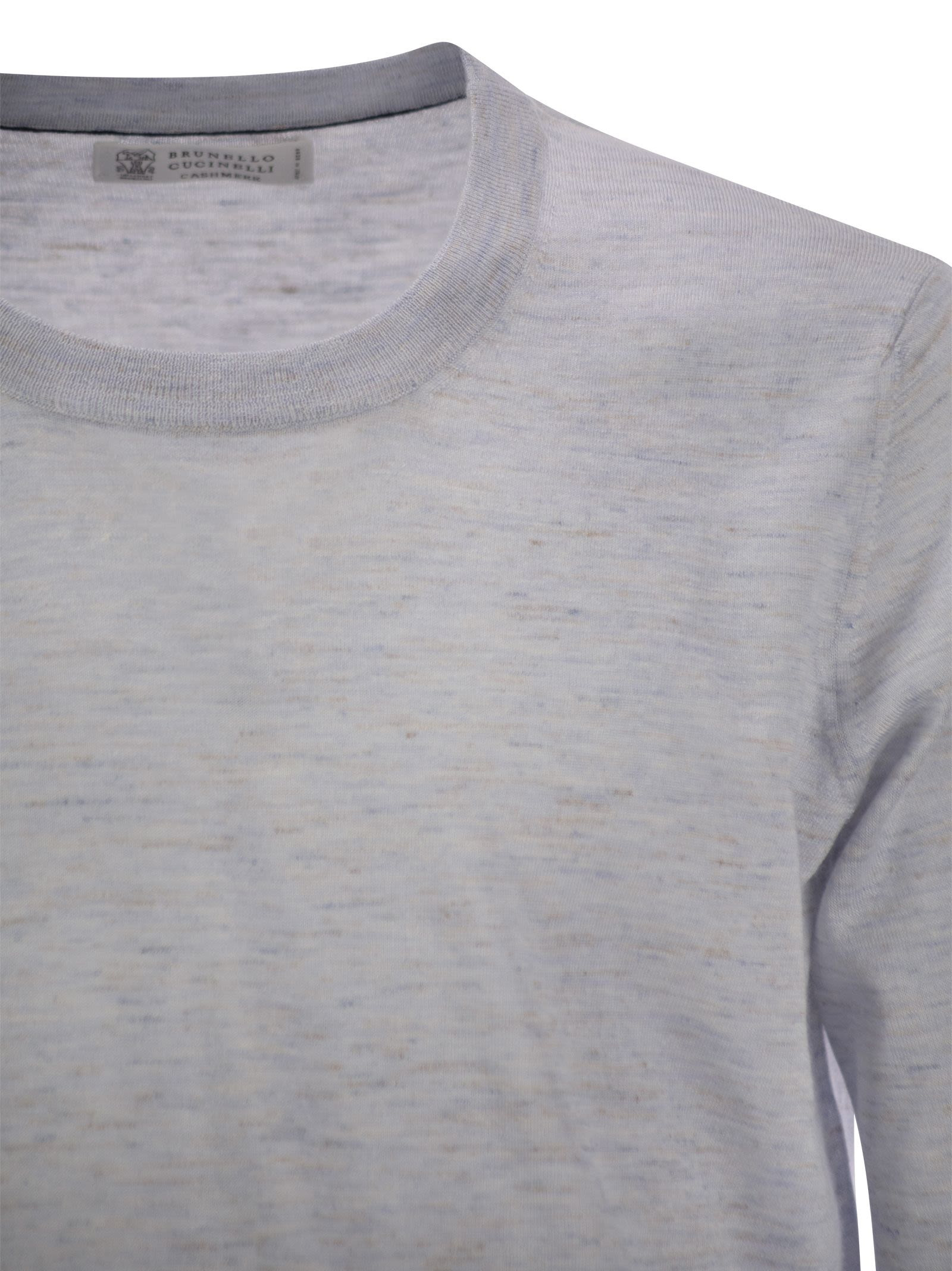 Brunello Cucinelli Men Lightweight Cashmere, Silk And Linen Jersey - 4