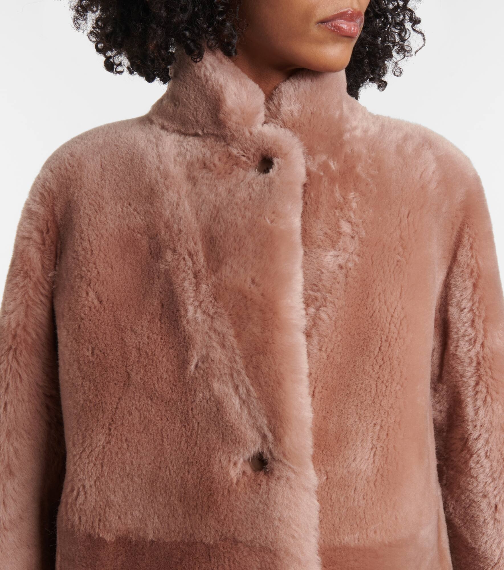 Britanny reversible shearling and leather coat - 4