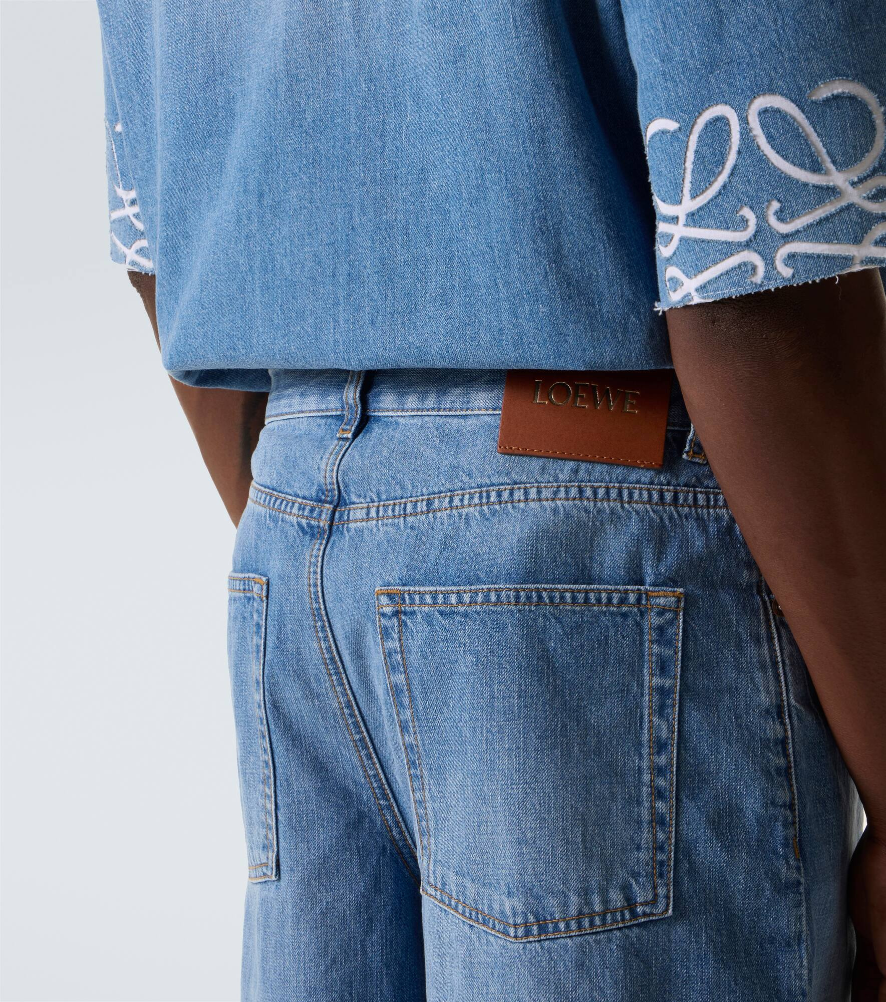 Anagram denim shorts - 7