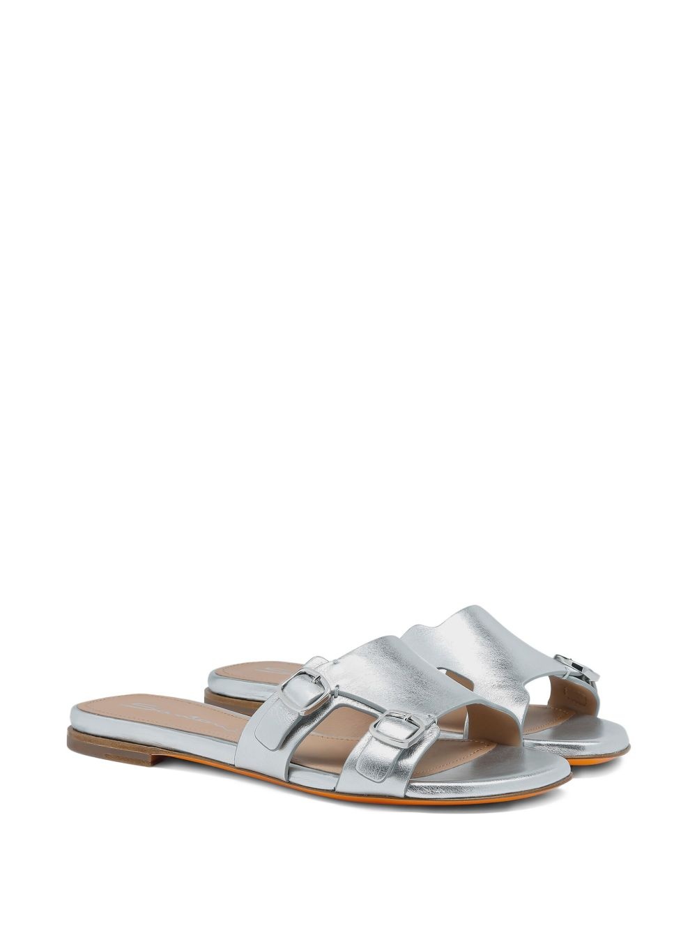 buckled open-toe slide sandals - 2