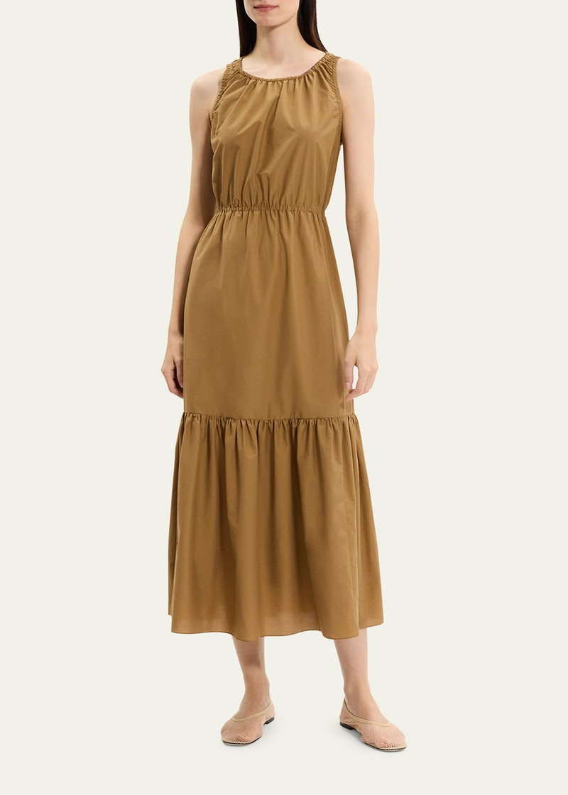 Theory Tiered Sleeveless Gathered Dress outlook