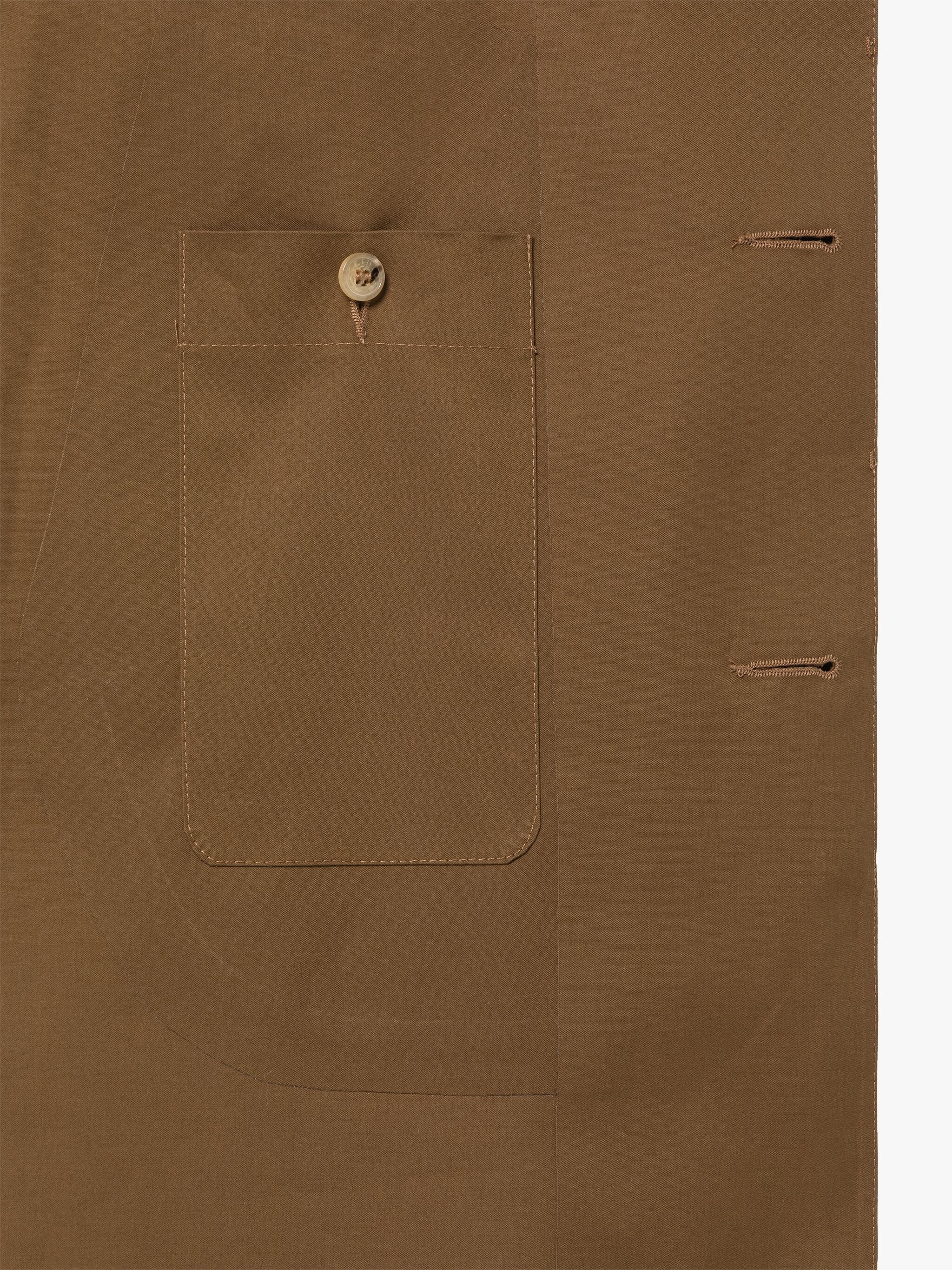 OXFORD BROWN BONDED COTTON 3/4 COAT - 6