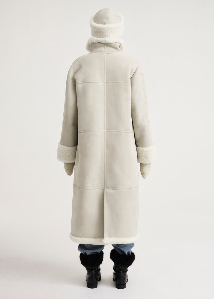 Signature shearling coat macadamia - 4