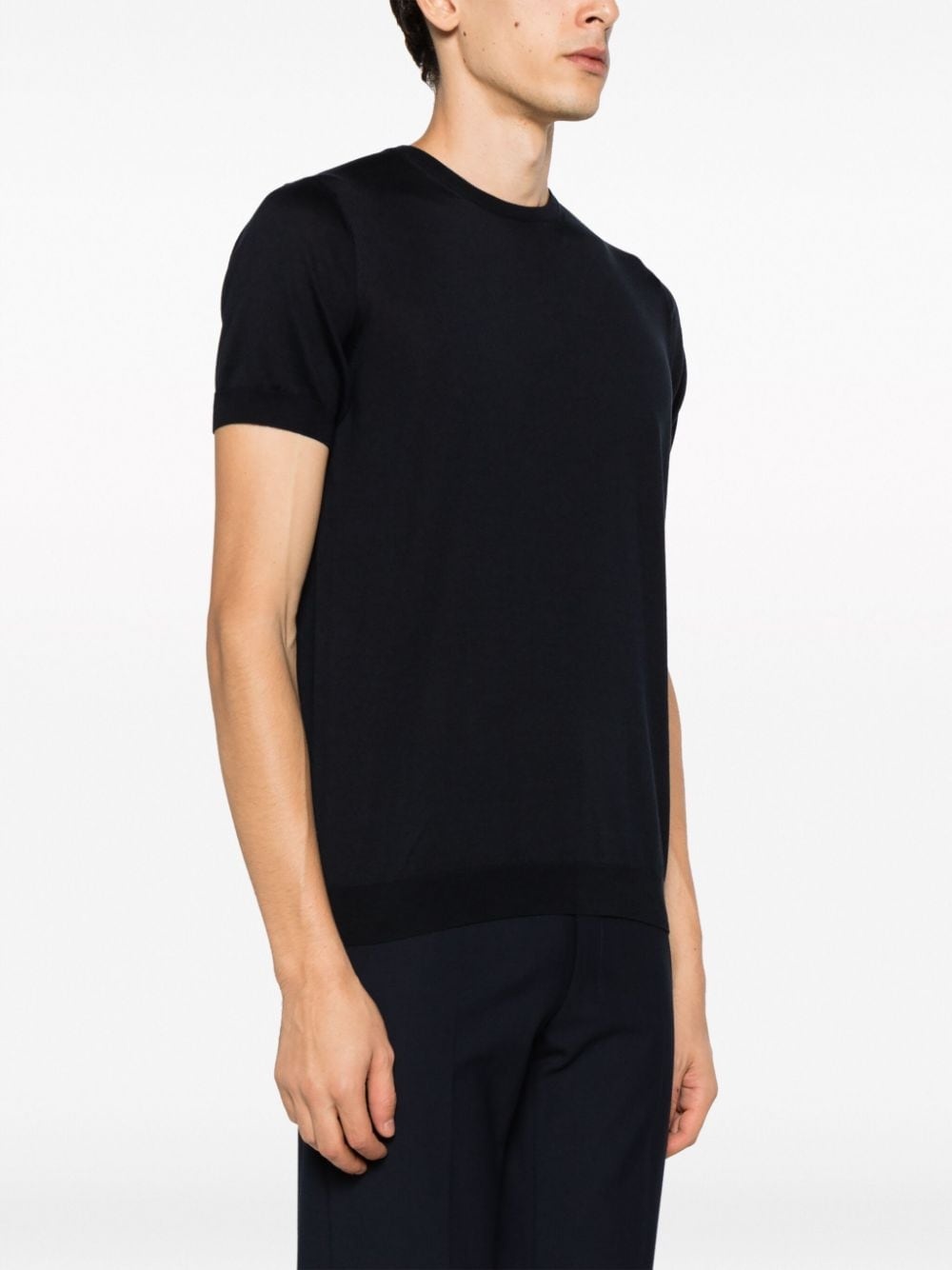 fine-knit crew-neck jumper - 3
