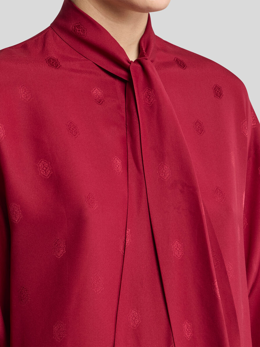 SILK JACQUARD BLOUSE - 3