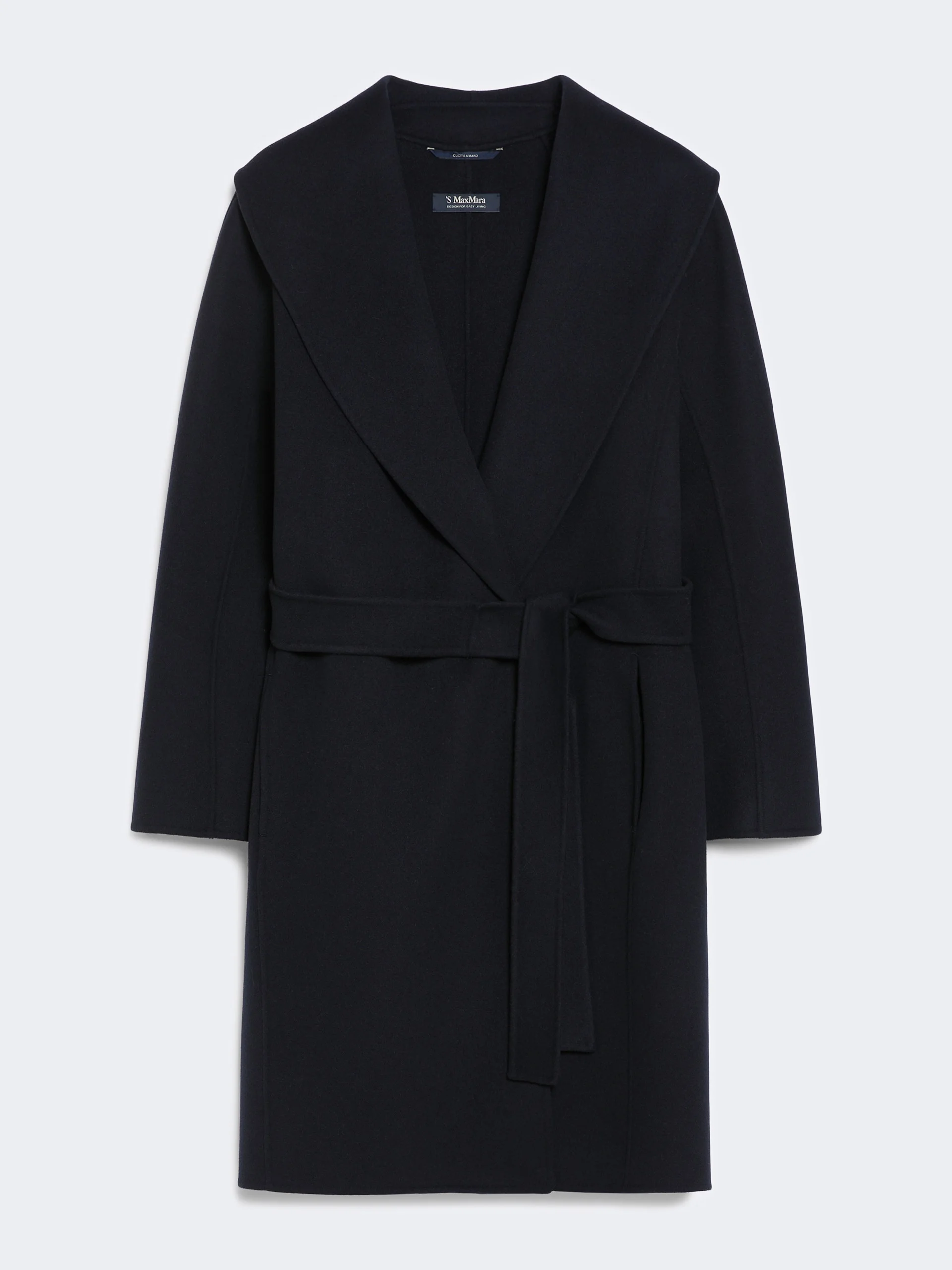 MESSI Double-faced wool robe coat - MIDNIGHTBLUE - 1