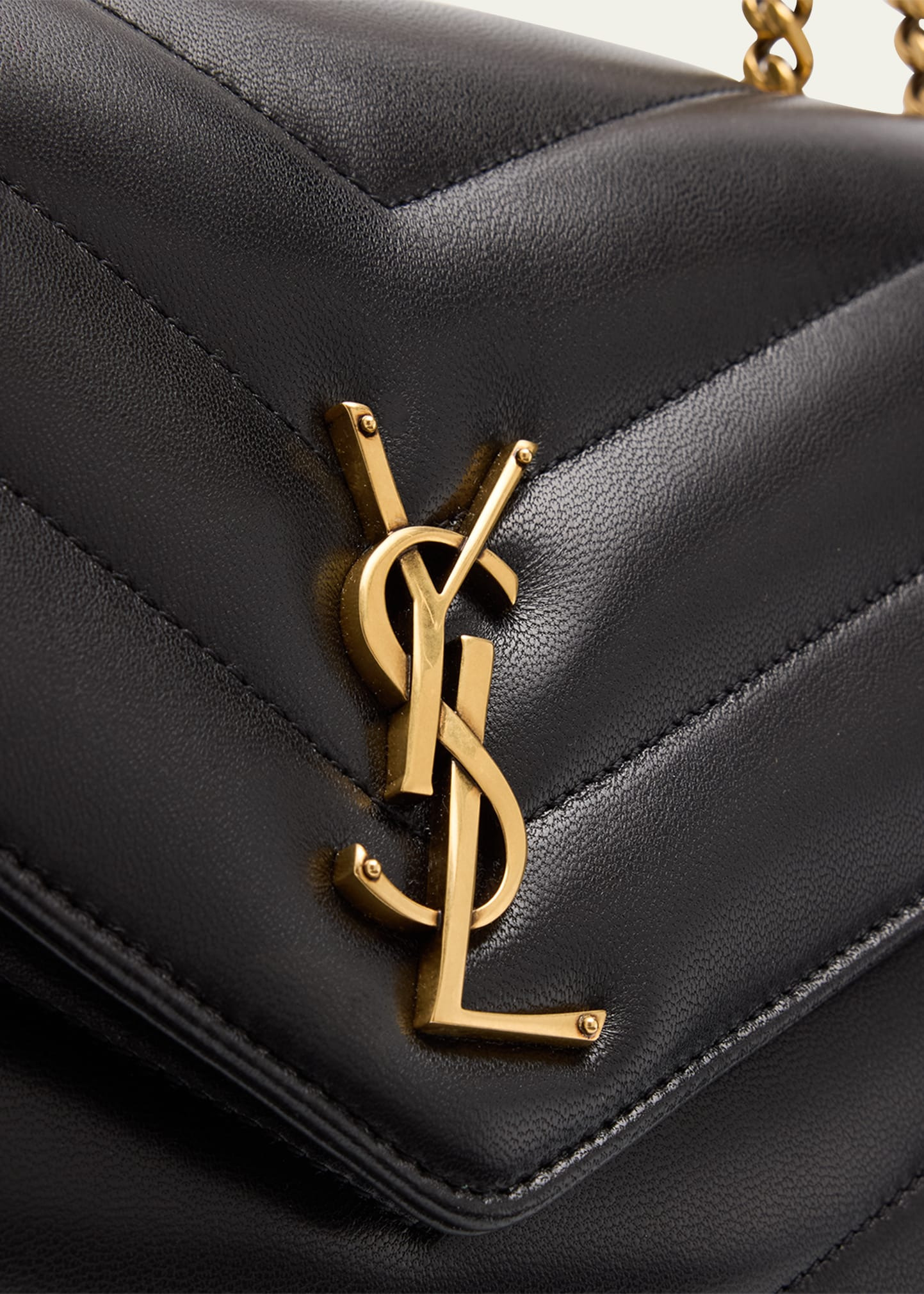 Loulou Medium YSL Chain Shoulder Bag in Quilted Leather - 5