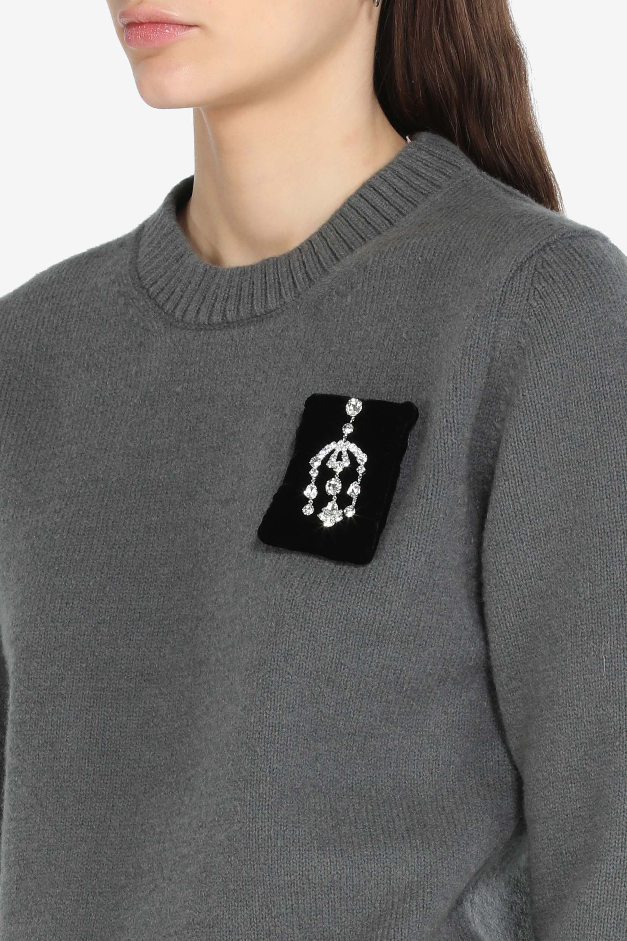 CRYSTAL-EMBELLISHED PATCH SWEATER - 5