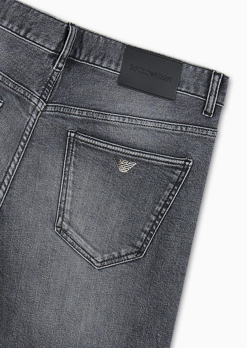 J16 slim-fit, washed denim jeans 6