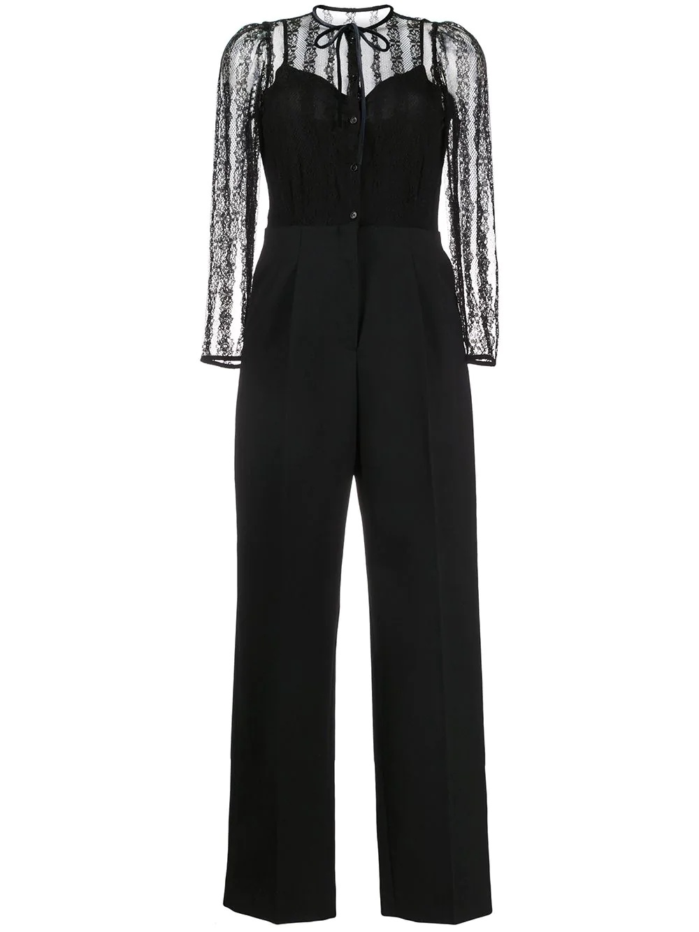 contrast panel jumpsuit - 1