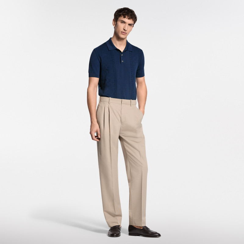 Louis Vuitton Cotton-Silk Pointelle Polo Shirt outlook