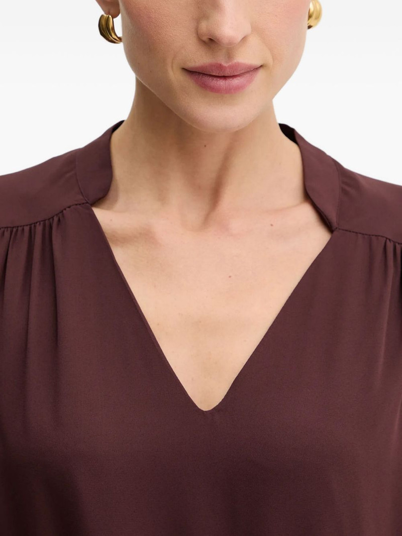 V-neck flounced mini dress 4