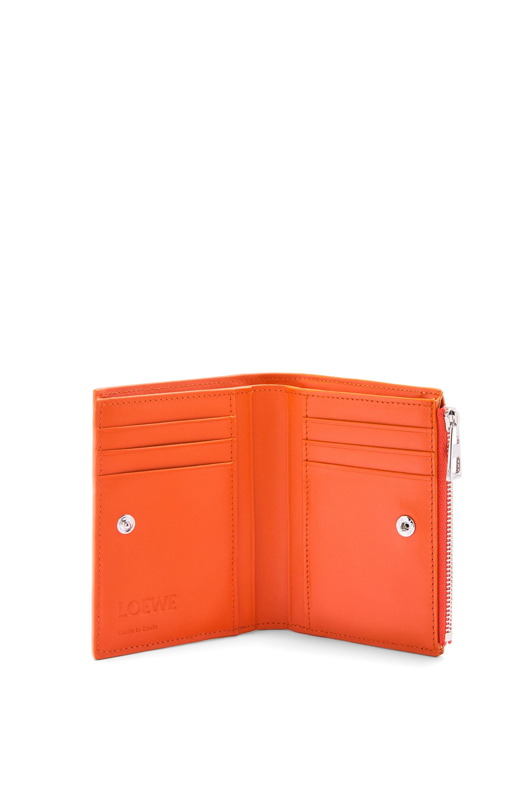 Slim compact walllet in textured classic calfskin - 2